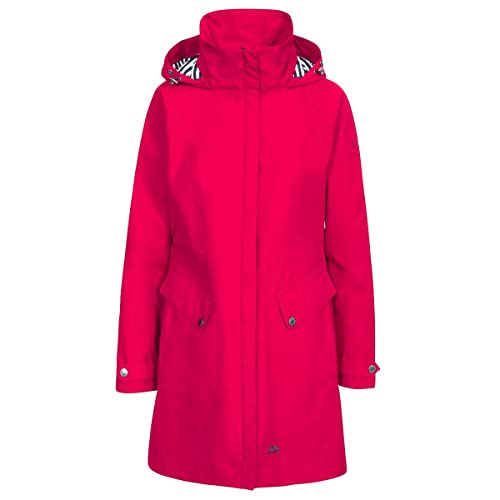 Trespass Damen Regenjacke Mit Einrollbarer Kapuze Rainy Day, Red, S, FAJKRAM20002_REDS von Trespass