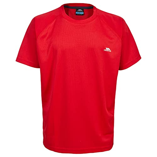 Trespass Debase, Red, S, Schnelltrocknendes T-Shirt für Herren, Small, Rot von Trespass