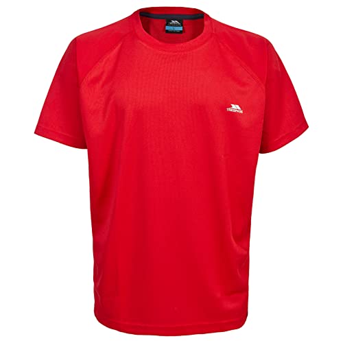 Trespass Debase, Red, XS, Schnelltrocknendes T-Shirt für Kinder / Jugendliche / Jungen 10-17 Jahre, X-Small, Rot von Trespass