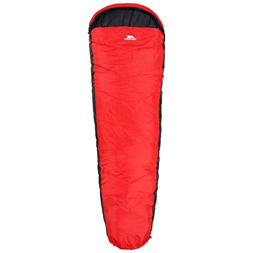Trespass Doze, Red, Drei Jahreszeiten Schlafsack mit Zweiwegereißverschluss 230cm x 85cm x 55cm, Rot von Trespass