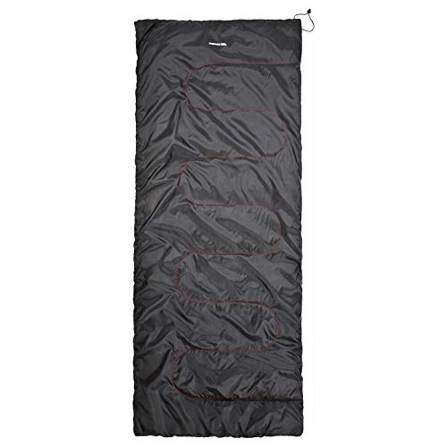 Trespass Envelop, Black, Zusammenzipbarer Drei Jahreszeiten Schlafsack 180cm x 70cm, Schwarz von Trespass