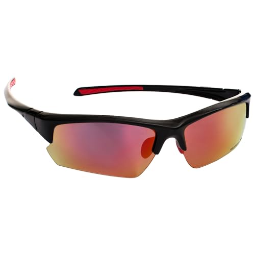 Trespass Falconpro, Black, Sonnenbrille mit UV-Schutz & Stofftasche / Kategorie 2 Polarisierte Polykarbonatgläser, Schwarz von Trespass