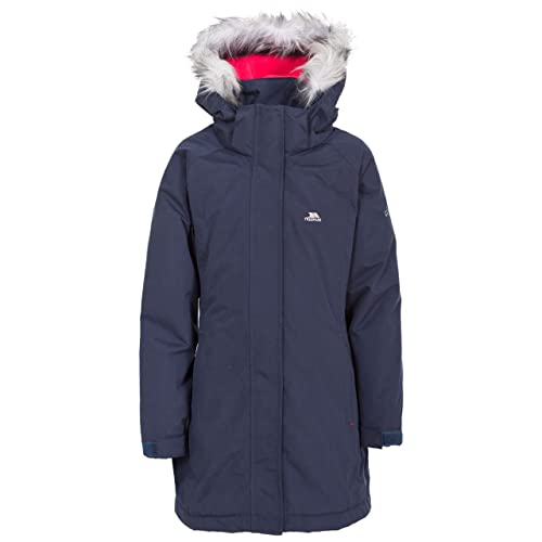 Trespass Fame, Navy, 9/10, Warme Gepolsterte Wasserdichte Jacke mit abnehmbarer Kapuze für Kinder / Mädchen 2-12 Jahre, 9-10 Jahre, Blau von Trespass