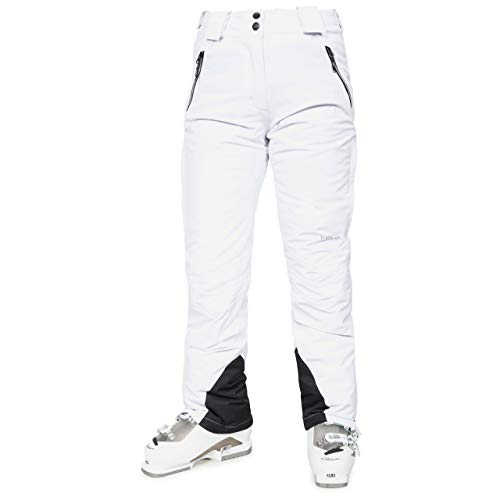 Trespass Galaya, White, XL, Wasserdichte Skihose mit Knöchelreißverschlüssen für Damen, X-Large, Weiß von Trespass