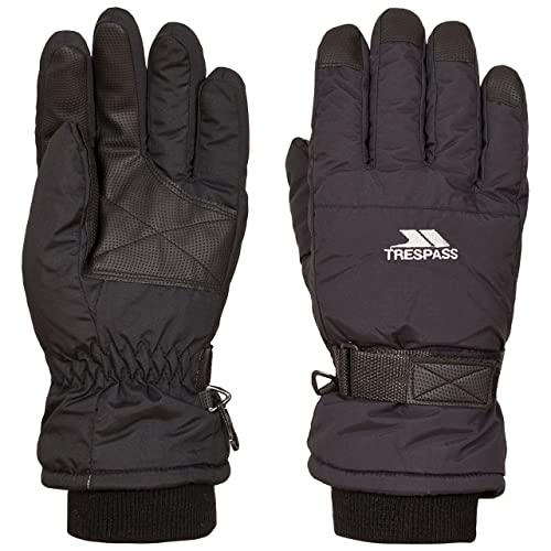 Trespass Gohan II, Black, XS, Warme Gepolsterte Wasserdichte Handschuhe für Damen und Herren / Unisex, X-Small, Schwarz von Trespass