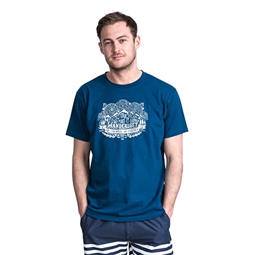 Trespass Hainey, Midnight Blue, XXS, T-Shirt mit Aufdruck für Herren, XX-Small / 2XS / 2X-Small, Blau von Trespass