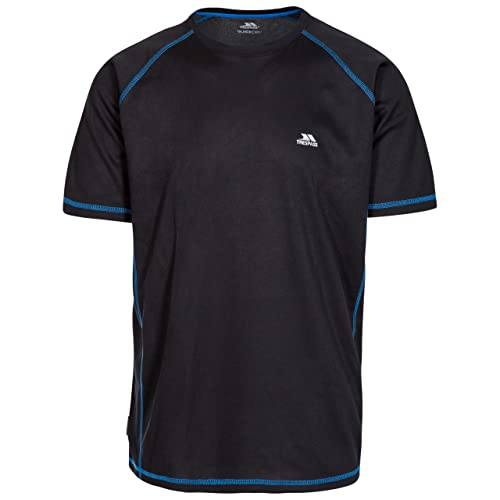Trespass Herren Albert Schnelltrocknendes Kurzärmliges T-Shirt, Black, XL von Trespass