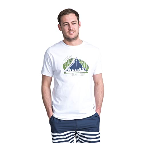 Trespass Herren T-shirt Mit Aufdruck Camp, White, XXS, MATOTSM10011_WHTXXS von Trespass
