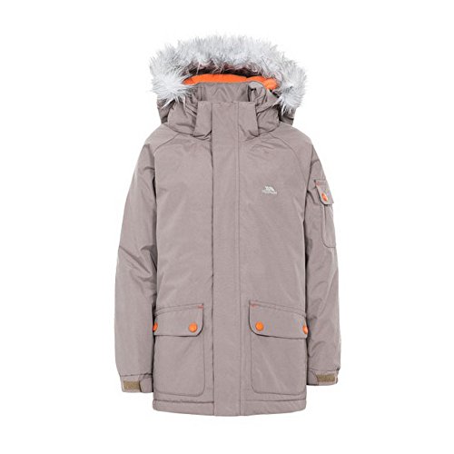 Trespass Holsey, Pecan, 9/10, Warme Gepolsterte Wasserdichte Jacke mit abnehmbarer Kapuze für Kinder / Jungen 2-12 Jahre, 9-10 Jahre, Braun von Trespass