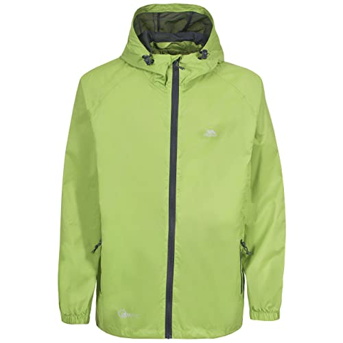 Trespass Unisex Erwachsene Qikpac Jacket Kompakt Zusammenrollbare Wasserdichte Regenjacke, Grün (Leaf), S von Trespass