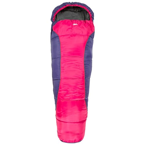 Trespass Unisex Jugend Bunka 3-Jahreszeiten-Schlafsack mit Hohlfaserfüllung, 170 x 65 x 45 cm, violett, 170 cm x 65 cm x 45 cm von Trespass