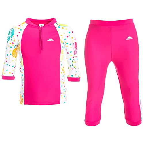 Trespass Kinder Zweiteiliger Schwimmanzug Mit Uv-schutz Smiley, Pink Lady Print, 3/4, UCCLSML10001_PLN3/4 von Trespass