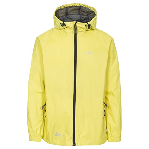 Trespass Unisex Erwachsene Qikpac Jacket Kompakt Zusammenrollbare Wasserdichte Regenjacke, Gelb (Yellow), XXL von Trespass