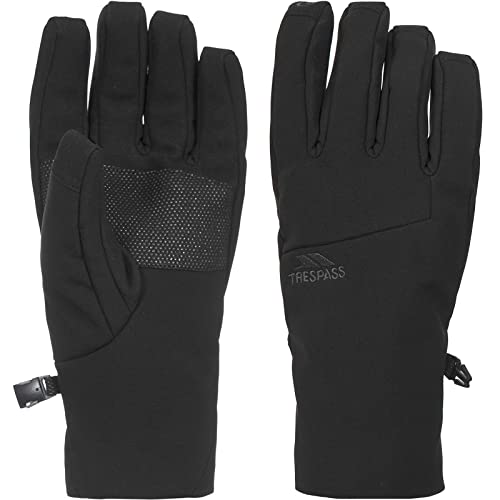 Trespass Royce, Black, M/L, Touchscreenkompatible Softshell Handschuhe für Damen und Herren / Unisex, Medium/Large, Schwarz von Trespass