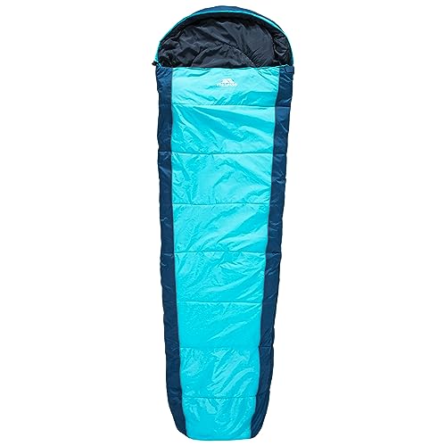 Trespass Echotec, Blue, Wasserdichter Vier Jahreszeiten Comfortable Mummy Camping Overnight Schlafsack, Blau, Large von Trespass