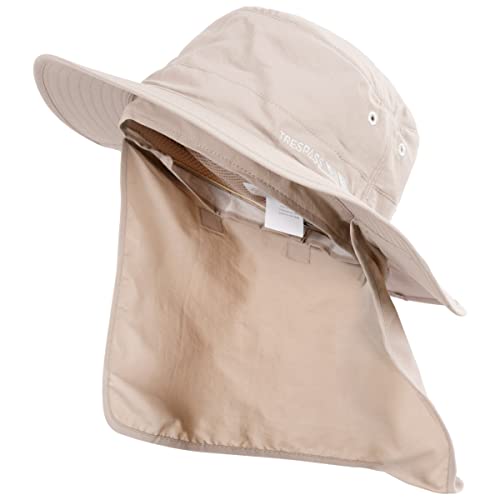 Trespass Schnelltrocknender Hut mit Ausfaltbarem Nackenschutz Bearing, Pebbles, S/M, UAHSHAE10001_PEBS/M von Trespass