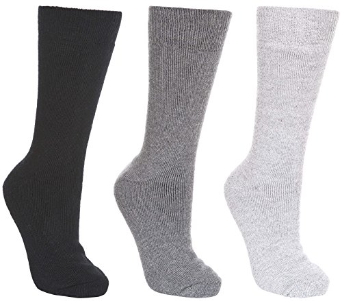 Trespass Sliced, Black/ Flint/ Grey Marl, 4-7, Leichte Socken (2 Paar pro Packung) für Herren, 37-41, Schwary/Grau von Trespass