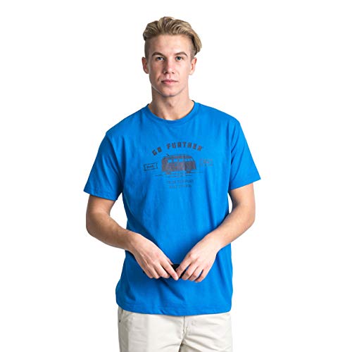 Trespass Space, Bright Blue, XS, T-Shirt mit Aufdruck für Herren, X-Small, Blau von Trespass