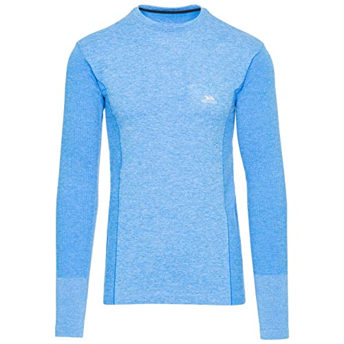 Trespass Timo, Bright Blue Marl, XS, Schnelltrocknendes Antibakterielles Sportoberteil für Herren, X-Small, Blau von Trespass