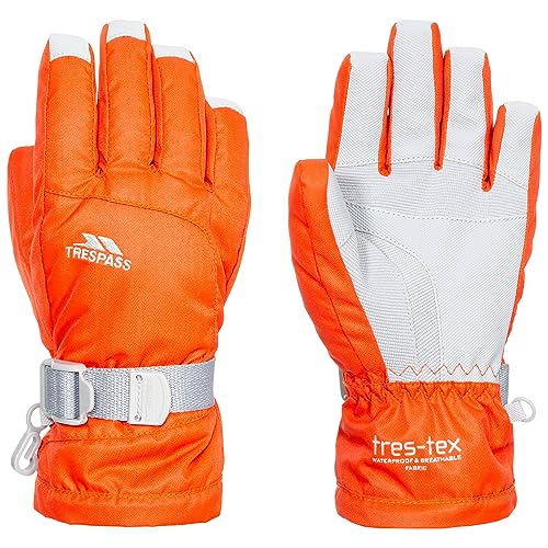 Trespass Simms Kids Gloves Handschuhe, Unisex, Hot Orange (Orange), 8/10 von Trespass