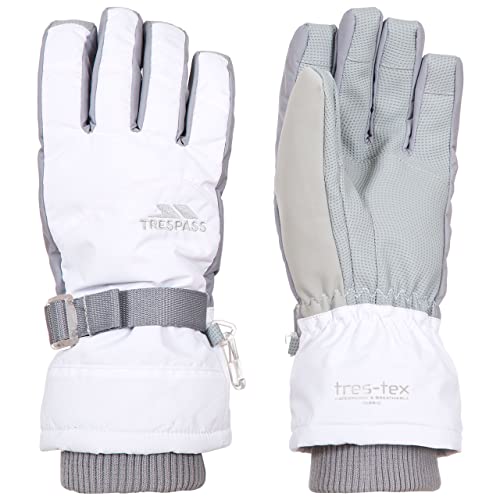 Trespass Vizza II, White, XL, Wasserdichte Gepolsterte Handschuhe für Damen, X-Large, Weiß von Trespass