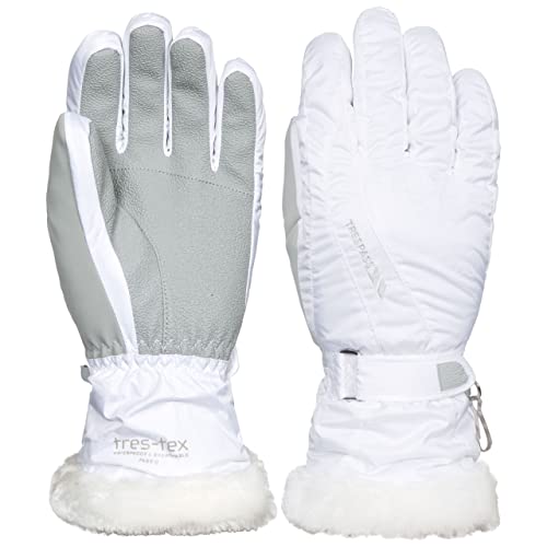 Trespass Yani, White, XL, Wasserdichte Gepolsterte Handschuhe für Damen, X-Large, Weiß von Trespass