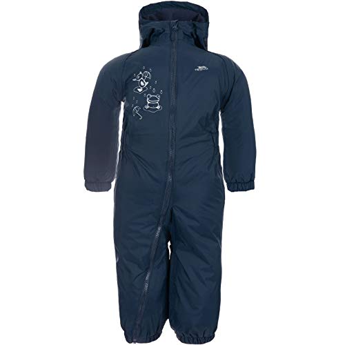 Tresspass Kinder Regenanzug mit Fleece-Einsatz, Wasserfest und atmungsaktiv Blau navy 12-18mts von Trespass