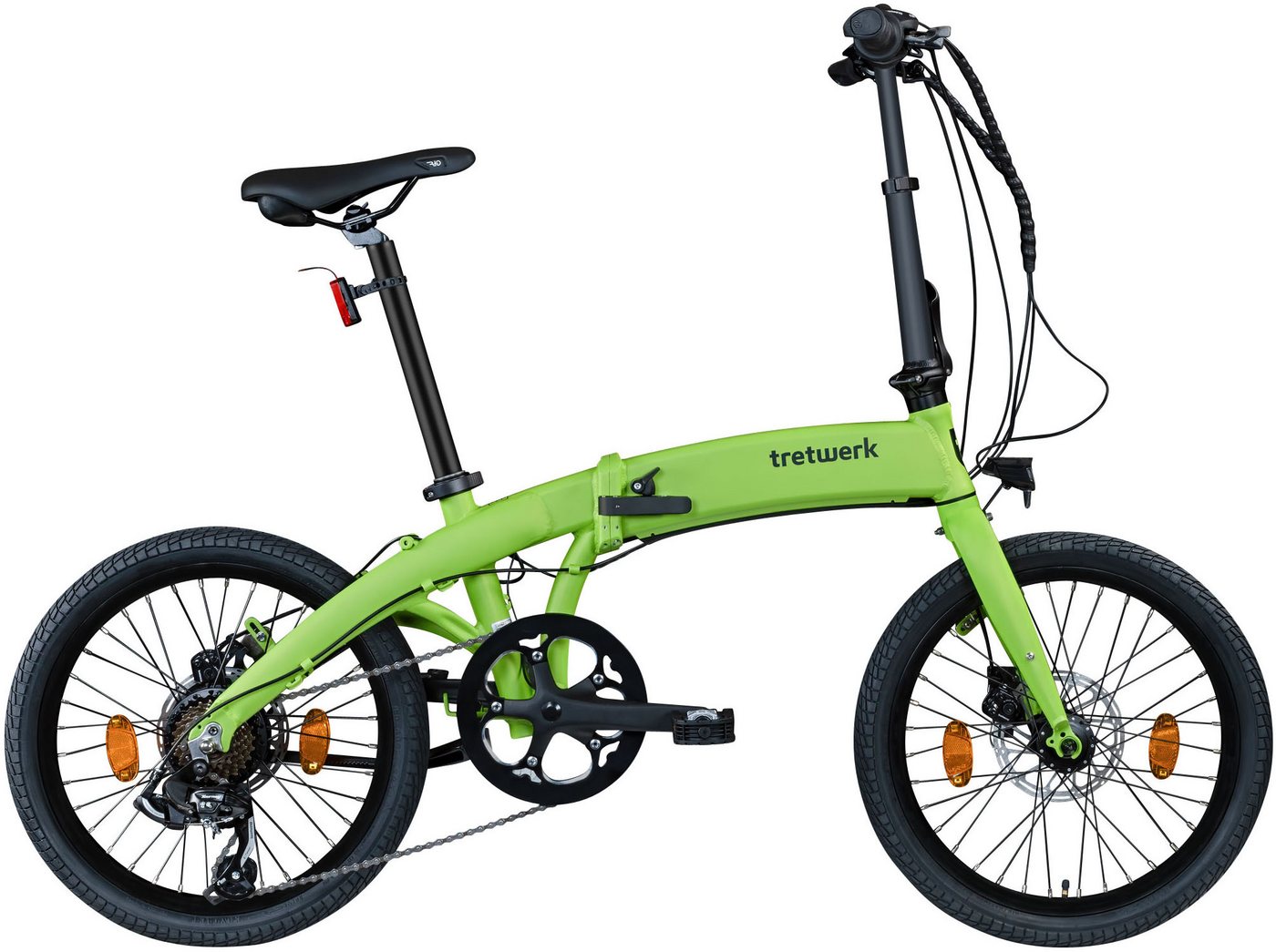Tretwerk E-Bike Faltrad Akimbo Plus, 7 Gang Shimano Tourney Schaltwerk, Kettenschaltung, Heckmotor, 345 Wh von Tretwerk
