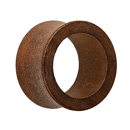 Treuheld® | Holz Ohr Flesh Tunnel | Dunkel-Braun | Double Flared 12 mm von Treuheld