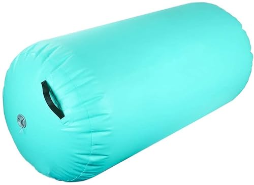 Triclicks Aufblasbare Air Roll,3 Größen Air Roller Air Barrel Aufblasbare Luft Rollen Nützlich Gymnastikmatte Fitness-Übungswalze für den Heimgebrauch und Fitness-Pad (Grün- Keine pumpe, 100x60cm) von Triclicks
