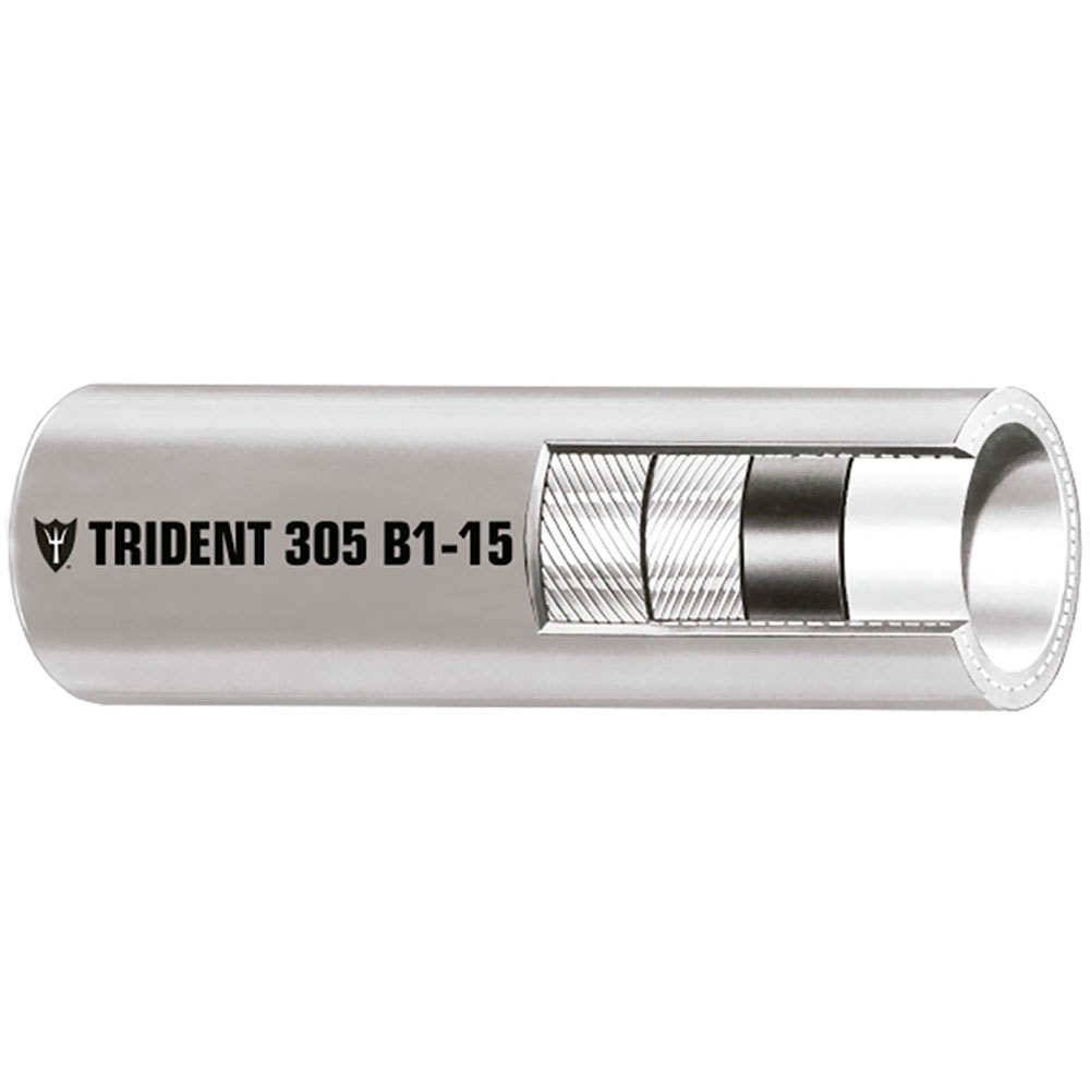 Trident Marine Type B1-15-low Permeation O/b Fuel Hose 50´ Silber 1/4´´ von Trident Marine