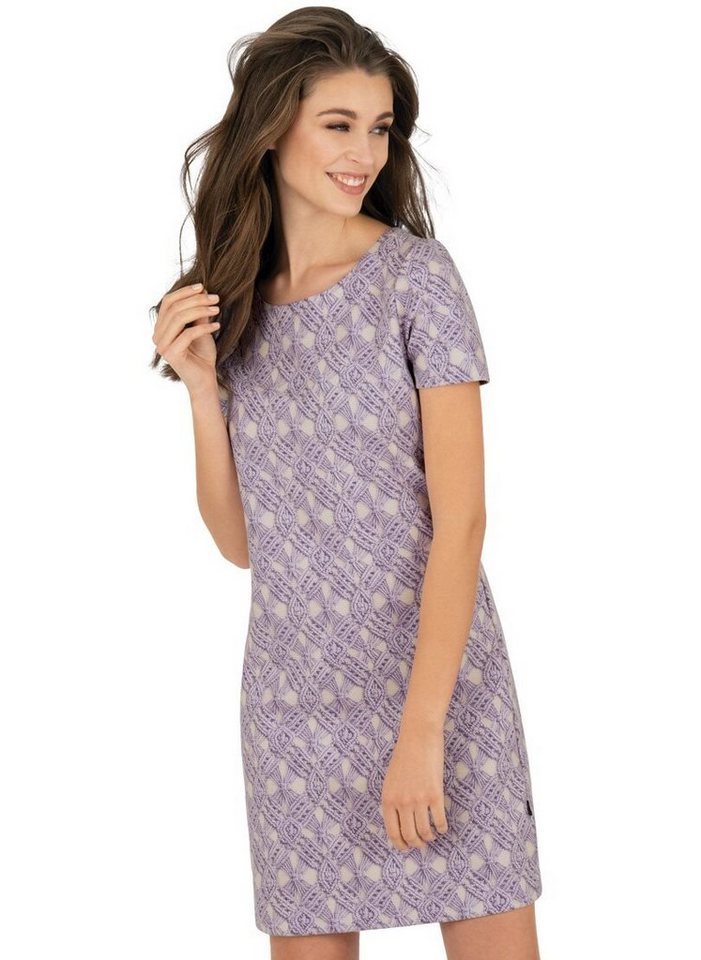 Trigema Jerseykleid TRIGEMA Kleid mit modischem Allover-Print in Strickoptik (1-tlg) von Trigema