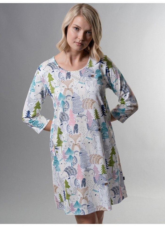 Trigema Nachthemd TRIGEMA Nachthemd mit süßem Allover-Print (1-tlg) von Trigema