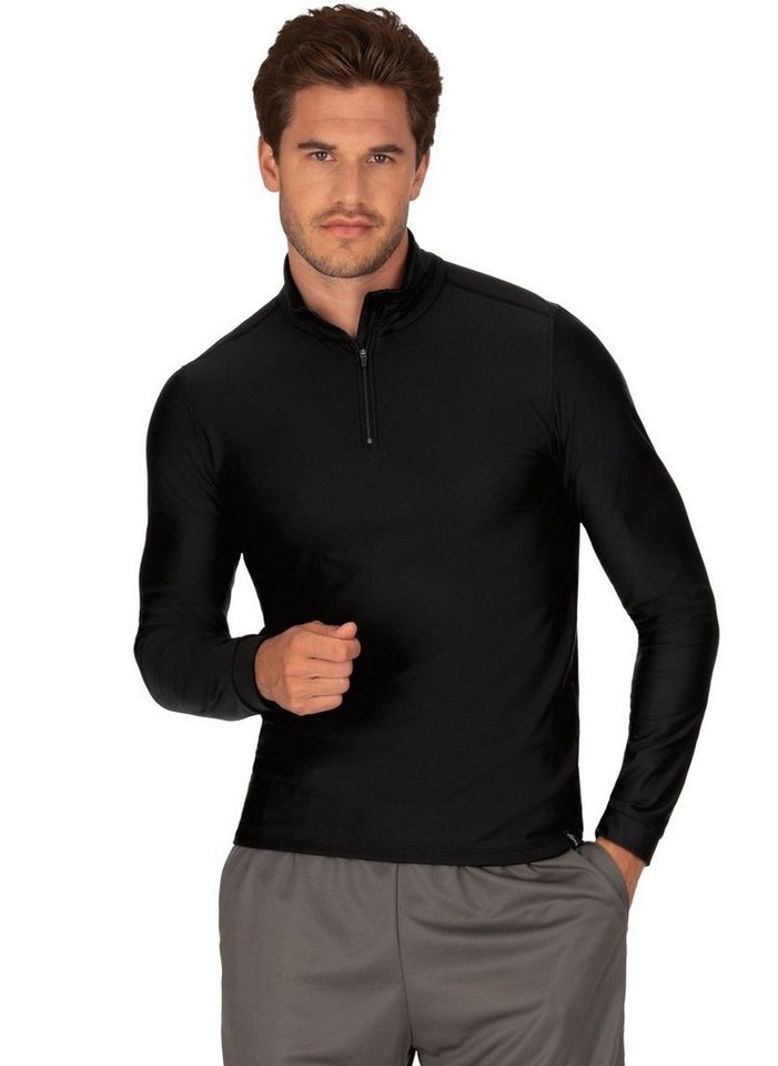 Trigema Sweatshirt TRIGEMA Langärmeliges Sportshirt mit Reißverschluss von Trigema