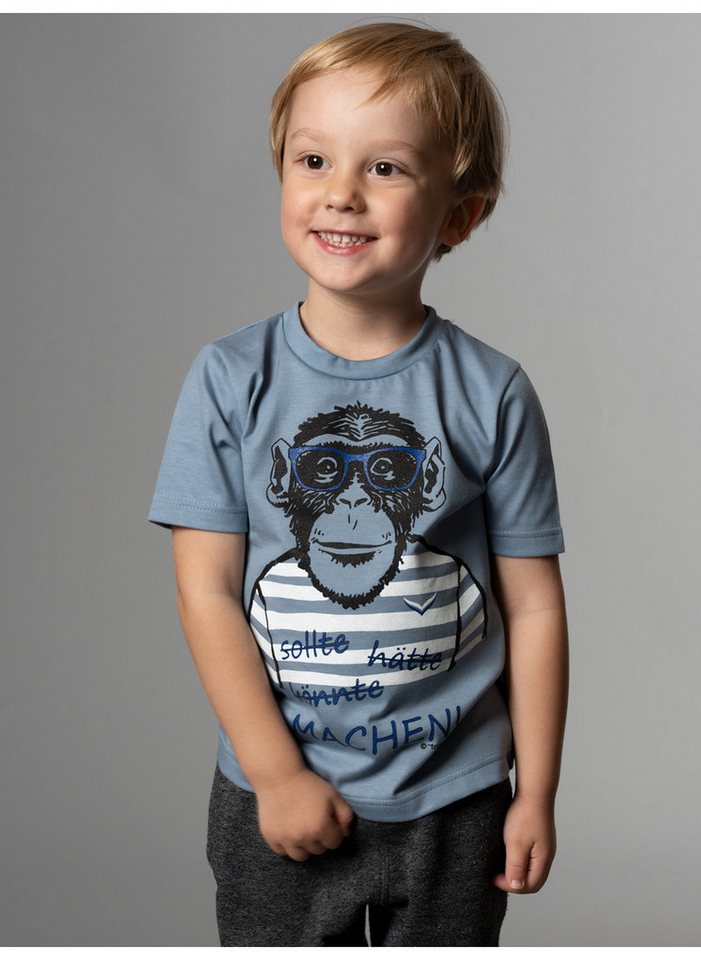 Trigema T-Shirt TRIGEMA T-Shirt mit großem Affen-Druckmotiv (1-tlg) von Trigema