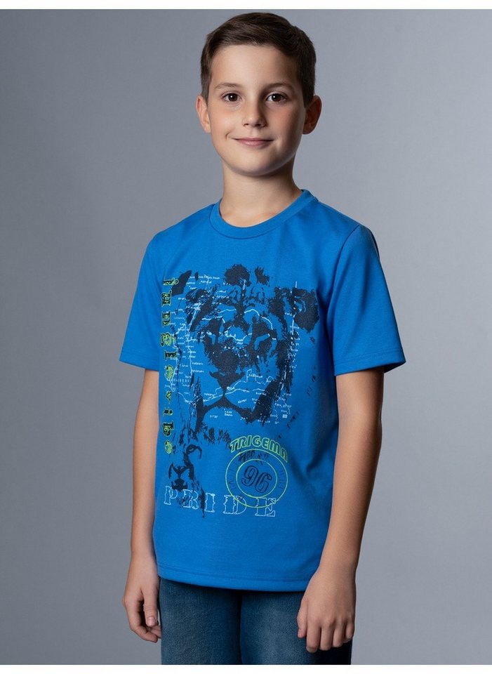 Trigema T-Shirt TRIGEMA T-Shirt mit großem Löwen-Print (1-tlg) von Trigema