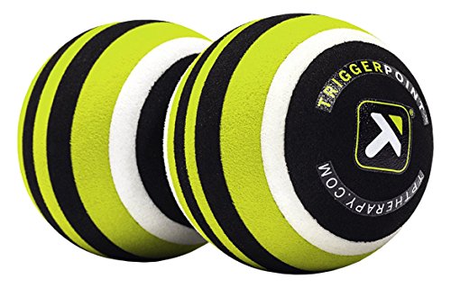 TriggerPoint MB2 Doppel-Massageball, längenverstellbare Rückenschaumrolle, Schwarz und Limette, 9,5 Zoll von TRIGGERPOINT