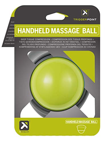 TRIGGERPOINT Unisex Handmassageball, tragbare Selbstmassage, ergonomischer Griff, tiefes Gewebe, Grau und Limette, Einheitsgröße von TRIGGERPOINT