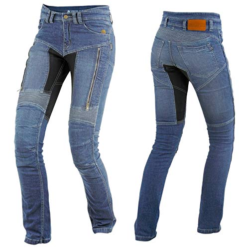 Trilobite Parado Dupont Kevlar Jeans Dames - Blau // Motorradjeans // inkl. Protektoren - Größe Inch 30 Länge 32 von Trilobite