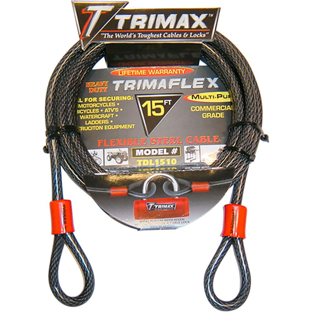 Trimax Locks Quadra Braid Trimaflex Cable 30´ Silber von Trimax Locks