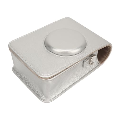 Trisar Kamera-Schutzhülle, Retro-Kamera-PU-Ledertasche mit Perfekter Passform, Verstellbarer Schultergurt für Kamerazubehör (Silver) von Trisar