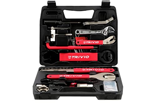 Trivio - Fahrradwerkzeug Starter Werkzeugkoffer Toolbox 18-teilig - Praktisch, langlebig, vielseitig - Fahrradreparatur, Werkzeugset, Werkzeugkasten von Trivio