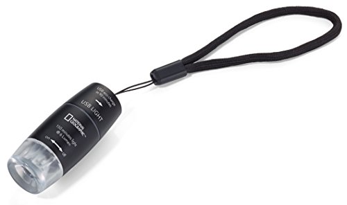 TROIKA USB Light – NG-TOR80/BK – Taschenlampe – NATIONAL Geographic – weißes Licht – Blinklicht-Funktion – umweltschonend da aufladbar über USB – Aluminium/ABS – TROIKA-Original von TROIKA