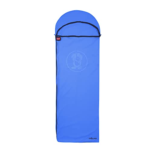 TROLLKIDS Leichter Kinder Fleece Schlafsack, Blau/Marineblau, Größe 190 cm x 65 cm von Trollkids