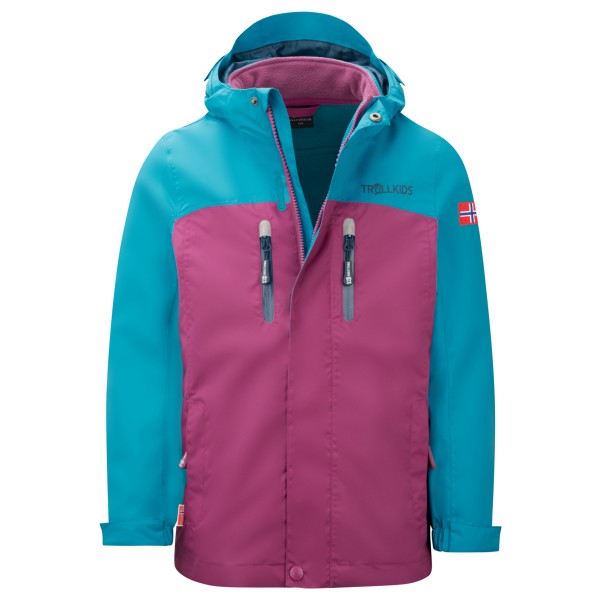 Trollkids - Girl's Bryggen 3in1 Jacket - Doppeljacke Gr 104 lila von Trollkids