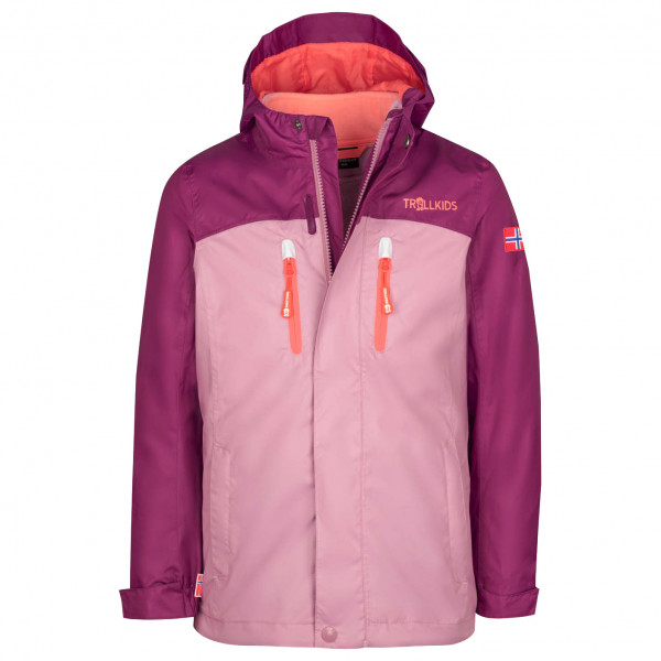 Trollkids - Girl's Bryggen 3in1 Jacket - Doppeljacke Gr 152 rosa/lila von Trollkids