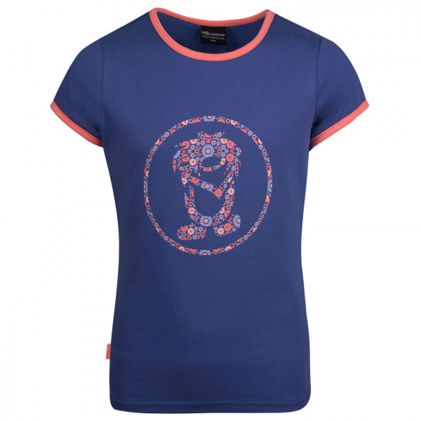 Trollkids - Girl's Flower Troll T - T-Shirt Gr 176 blau von Trollkids