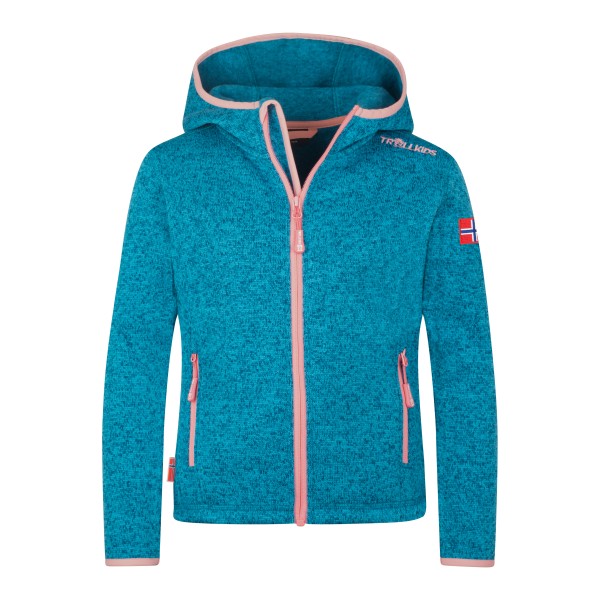 Trollkids - Girl's Jondalen Jacket XT - Fleecejacke Gr 140 türkis von Trollkids