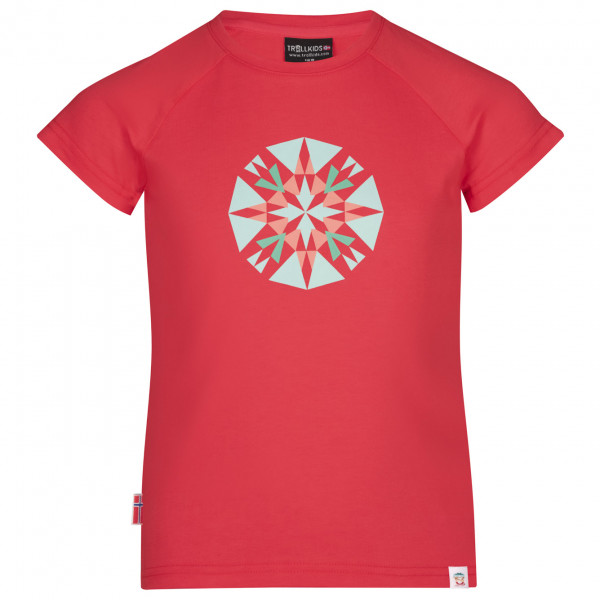 Trollkids - Girl's Senja T - T-Shirt Gr 110 rot von Trollkids