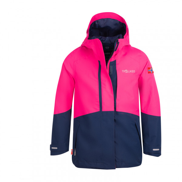 Trollkids - Girl's Skaland Jacket - Regenjacke Gr 164 rosa/blau von Trollkids